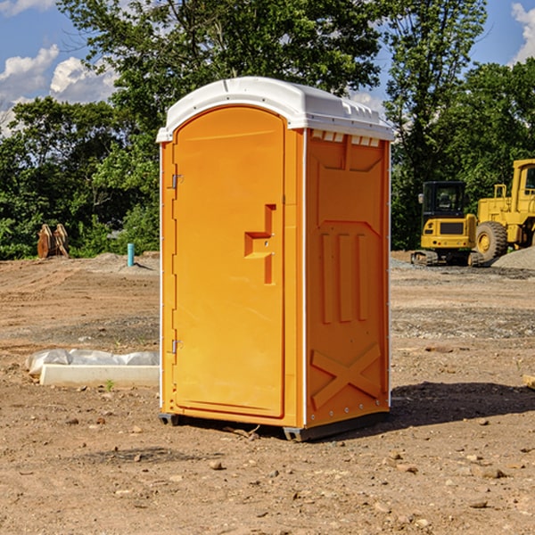 how often are the porta potties cleaned and serviced during a rental period in Rush Springs OK